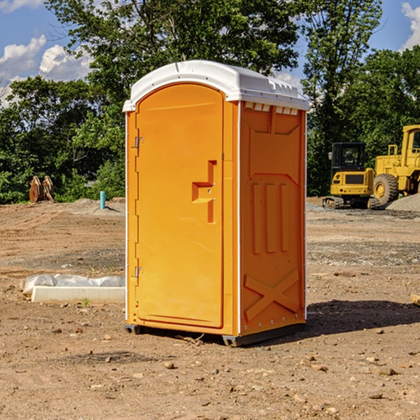 can i customize the exterior of the portable restrooms with my event logo or branding in Huntington